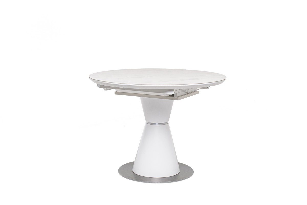 Стол обеденный раскладной ТМL-851 Белый мрамор/Белый V201758 Altek mebli